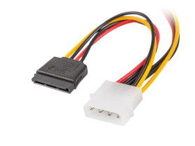 Kabel zasilający MOLEX (M) - SATA(F) x2 15cm CA-HDSA-11CU-0015