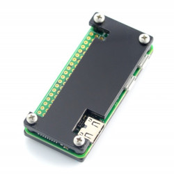 Obudowa Raspberry Pi Zero - Fluo Open - czarna