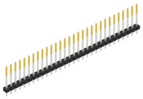 Pin header, 30 pole, pitch 2.54 mm, straight, black, SLLP116430S