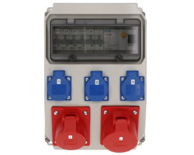 Rozdzielnica stacjonarna ADAMÓW 32A/5P 16A/5PxC16 3xGSx3xC16 FI40/4/0,03 IP44 9036510W