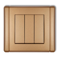 FLEXI Łącznik potrójny złoty metalik 8FWP-7