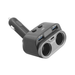 Rozgałęźnik zapalniczki 2x USB 2x gniazdo zapalniczki + USB-C