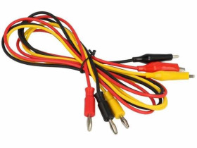 PRZEWODY POMIAROWE POŁĄCZENIOWE KB3 KROKODYL - BANAN 4mm 1kpl - 3 KOLORY