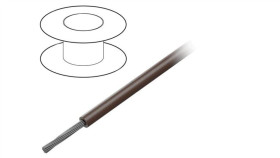 422607-Br005 Przewód Na Rolce 30,5M Linka Cu 26Awg Pvc Brązowy 300V