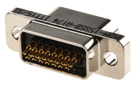 Złącze D-Sub 15-pinowe Żeński Kątowe Montaż na panelu raster 1.27mm Złoto