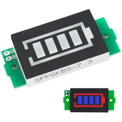 Wskaźnik naładowania akumulatora Li-Ion 1-8S niebieski
