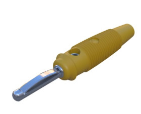 Złącze bananowe Męski Połączenie lutowane Żółty 30A Hirschmann Test & Measurement rozmiar 4 mm