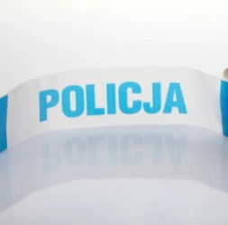 Taśma odgradzająca biało niebieska nadruk POLICJA 10cm TOO-BN/10 /100mb