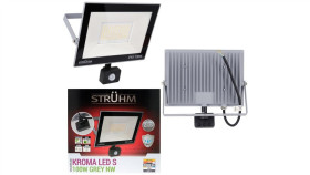 Naświetlacz Lampa Zewnętrzna Led Kroma 100W 4200K Szara + Czujnik Pir 03608...