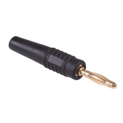 Black 2mm Gold Plated Banana Test Plug