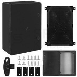 Obudowa plastikowa skrzynka hermetyczna natynkowa ABS 600x400x200mm IP65 czarna NEKU