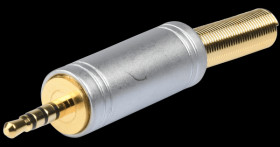 1103086 Pearlchrome audio plug, 2,5mm 4-pol.