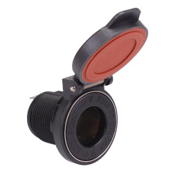 Panel Mount Cigarette Lighter Socket with Lid 20A 12V/24V A13-224A142C2-BB3