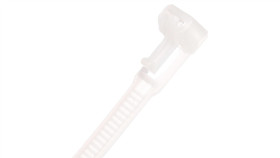 Opaska Kablowa Otwierana Wielokrotnie 350X7,5Mm Biała Bmwb5254e /100Szt./