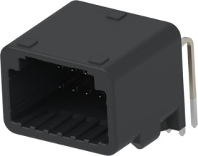 Plug, 12 pole, angled, 2 rows, black, 1-1318772-8