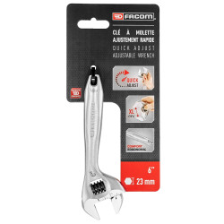 Klucz nastawny angielski Facom Klucz nastawny dł. 150 mm rozstaw: 23mm Stal chromowo-wanadowa Metal