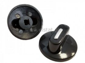 Gałka czarna fi=40mm / oś=6mm H=22mm