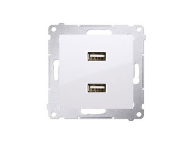 SIMON 54 Ładowarka 2 x USB (moduł) 2.1 A 5V DC 230V biały DC2USB.01/11 KONTAKT SIMON