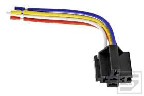 Gniazdo przekażnika samochodowego NVF4 z kablem+dioda;uchwyt łączący