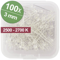 Quadrios Akcesoria LED ciepły biały 3 mm 20 mA 3.0 V