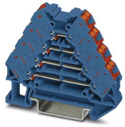 Shunting distributor, push-in connection, 0.14-2.5 mm², 2 pole, 10 A, 6 kV, blue, 3270120