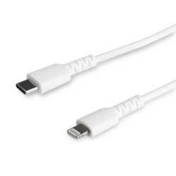 Kabel USB Złącze A USB C Złącze B Lightning dł. 2m Wytrzymały kabel Apple Lightning USB 2.0 kolor: Biały