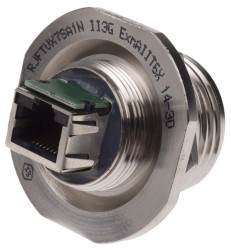 Złącze RJ45 Żeński Złącze RJ45 Nakrętka blokująca Cat5e Amphenol Socapex, proste 8-żyłowe