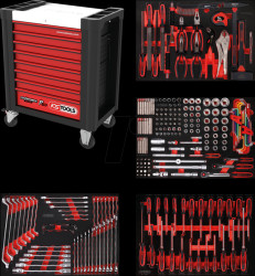 810.4241 Workshop trolley set P10, 241 pieces