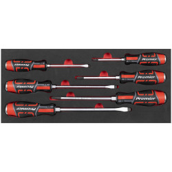 Sealey TBT54 Premier Hammer-Thru Screwdriver Set with Tool Tray 6pc