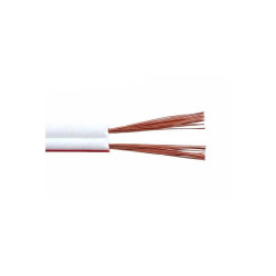 Przewód głośnik. 2x0,35 CCA bia. biały z paskiem