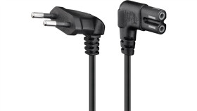 Kabel Przyłączeniowy Z Wtyczką Euro, Obustronnie Kątowy, 0,75 M, Czarny -...