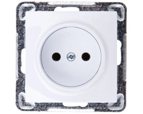 IMPRESJA Gniazdo pojedyncze b/u białe GP-1Y/m/00