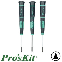 Zestaw wkrętaków precyzyjnych: trójkąt TA20, TA23, TA27, Proskit SD-081F