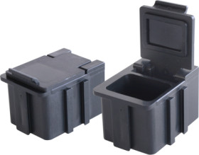 Small parts container, black, (L x W x D) 16 x 12 x 15 mm, N1-6-6-10-10 EGB