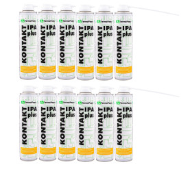 12 x 99.8% Isopropyl Alcohol Kontakt IPA Plus - 600ml Aerosol