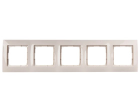 Simon 54 Premium Ramka pięciokrotna kremowa DR5/41