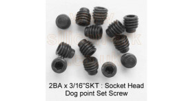 2BA x 3/16&quot; black steel socket head set screws (10 Pack)