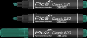 Permanent marker, green, 6 mm, for permanent marking, 521/36