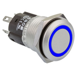 EAO 82-4551.1124 EAO Series82 82-4551.1124 Illum Button Mo 16mm Al Flat Blue 24V