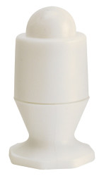 Stoper do drzwi, typ: Odbojnik do drzwi, Poliimid, śr.: 37mm, dł.: 68mm, Biały