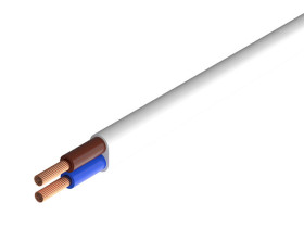 Przewód OMYp H03VVH2-F 2x1.00 biały 100m