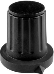 Pointer knob, 4 mm, plastic, black, Ø 12 mm, H 18 mm, 4308.4131