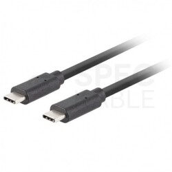 Kabel USB 3.1 typ-C (wtyk / wtyk) Quick Charge 4.0 Power Delivery 3.0 (5A 100W) 1m LANBERG