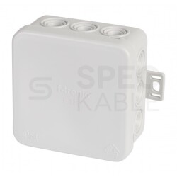 Puszka instalacyjna natynkowa typu KLIK 75x75x40mm hermetyczna IP54 bezhalogenowa LSOH szara E125 F-TRONIC