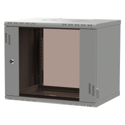 Szafa wisząca Professional 19" 9U, 450mm, drzwi szklane, szara