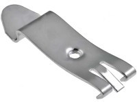 T35ZATRZ4 Zatrzask metalowy, mocujący na szynę T-35 (euroszynę DIN) - posiada otwór gwintowany M4