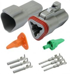 ZLACZE DEUTSCH KPL. WTYK+GNIAZDO 3 PIN