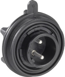 Panel plug, 2 pole, screw connection, screw locking, straight, PX0735/P