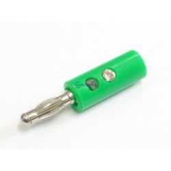 wtyk banan skręcany 4mm zielony