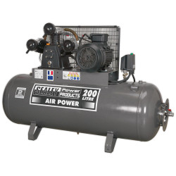 Sealey SAC32055B Compressor 200ltr Belt Drive 5.5hp